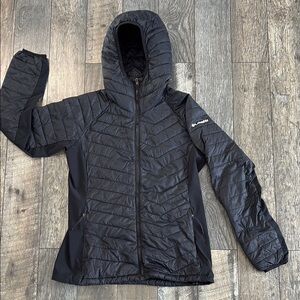 Columbia Black Quilted Hooded Jacket